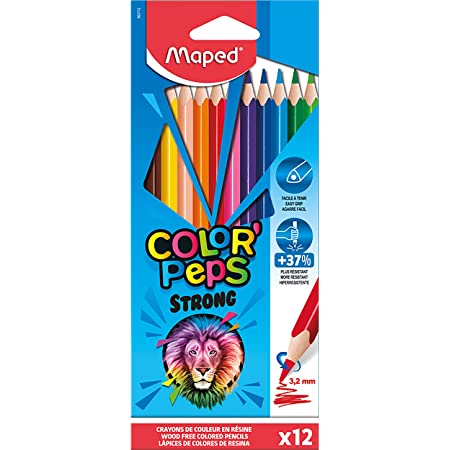 12 crayons de couleur Color'Peps strong
