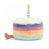 Peluche gâteau d'anniversaire arc-en-ciel Amuseable Jellycat