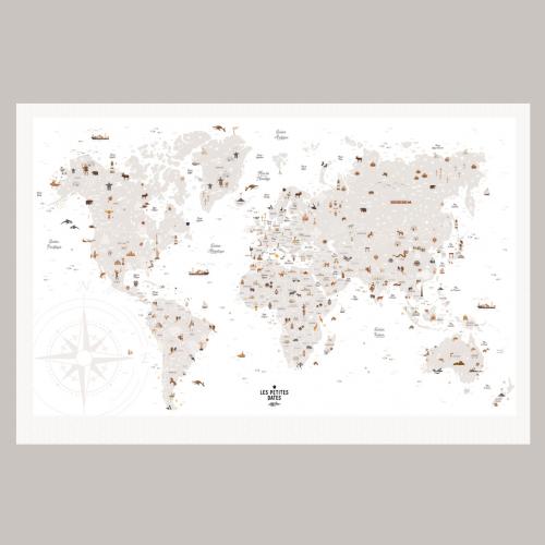 Affiche Carte du monde