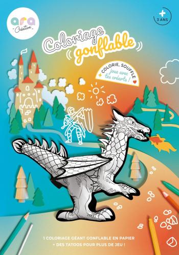 Coloriage gonflable Dragon Ara Créative