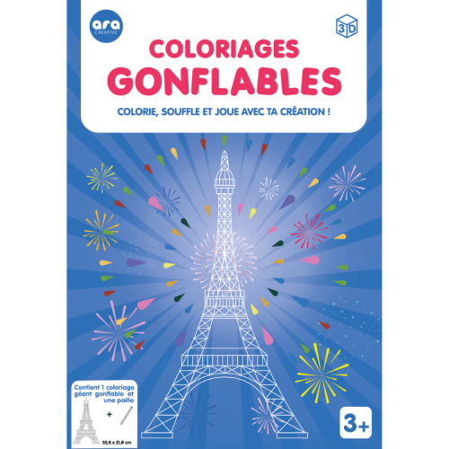 Coloriage gonflable Tour Eiffel Ara Créative